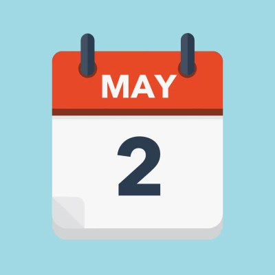 Calendar icon showing 2nd May