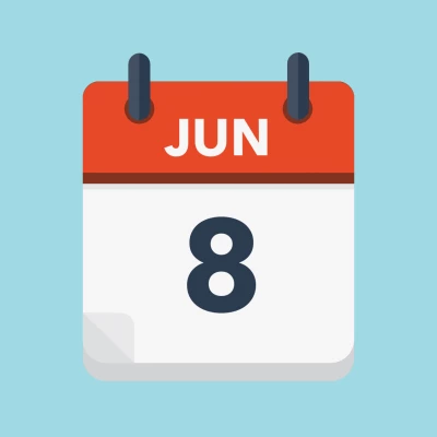 Calendar icon showing 8th June