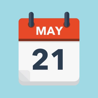 Calendar icon showing 21st May